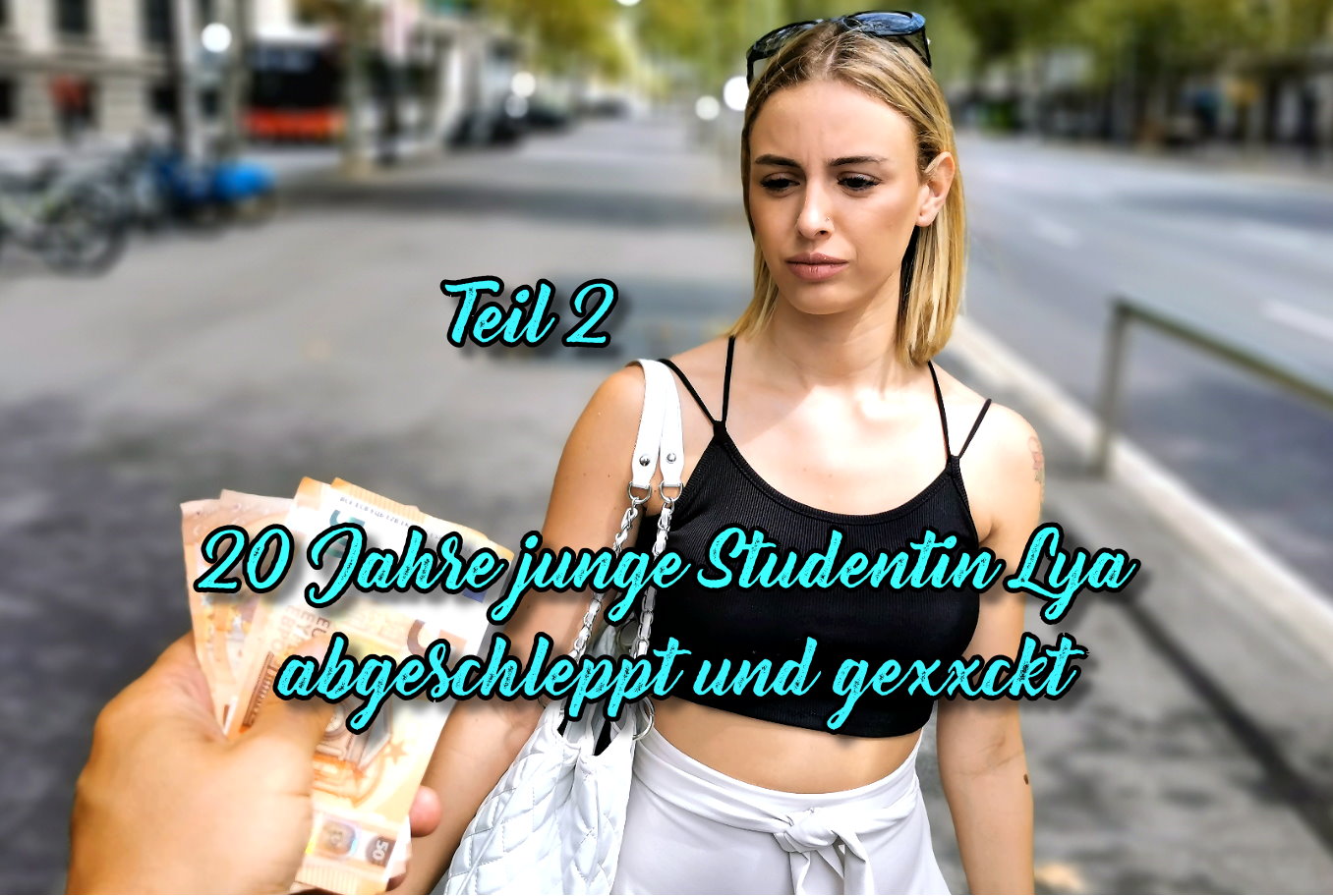 Ich kam hier in Barcelona mit der 20 Jahre jungen und super schlanken Studentin Lya ins Gespräch. Sie hatte Zeit und so konnte ich sie  überzeugen Bilder für eine Model Sedcard zu machen. Und nachdem wir die ersten Bilder an Ort und Stelle gemacht haben gingen wir zu mir. Bei mir angekommen wollten wir Bilder in Unterwäsche machen. Und als sie dann so halb nackt vor mir war brachte ich sie dazu immer lockerer zu werden. Und wenig später hatte sie mein Ding im Mund und ließ mich blank in sie einlochen!