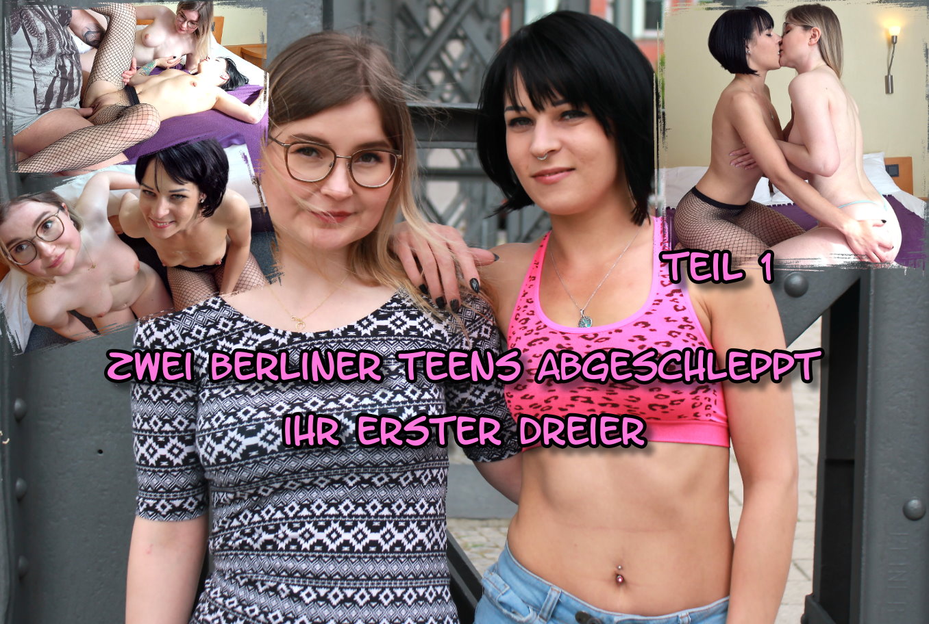 Zwei Berliner Teens abgeschleppt - Ihr erster Dreier Teil 1 Nachdem ich die beiden schlanken Mädels hier in Berlin überreden konnte Bilder für meine Model-Agentur zu machen, kam der nächste Schritt. Ich überzeugte sie zu Bildern in Unterwäsche, die wir in einem Hotel machen wollten. Und nachdem die beiden leicht bekleidet auf dem Bett waren, fingen sie an gegenseitig rum zu machen. 
Dass das so leicht werden würde hätte ich nicht gedacht. Aber ich packte einfach mal mein Ding aus. Und als beide ihn abwechselnd verwöhnten wusste ich was gleich passiert. Und so hatten die beiden Mäuse ihren ersten Dreier direkt vor der Kamera und mit mir.