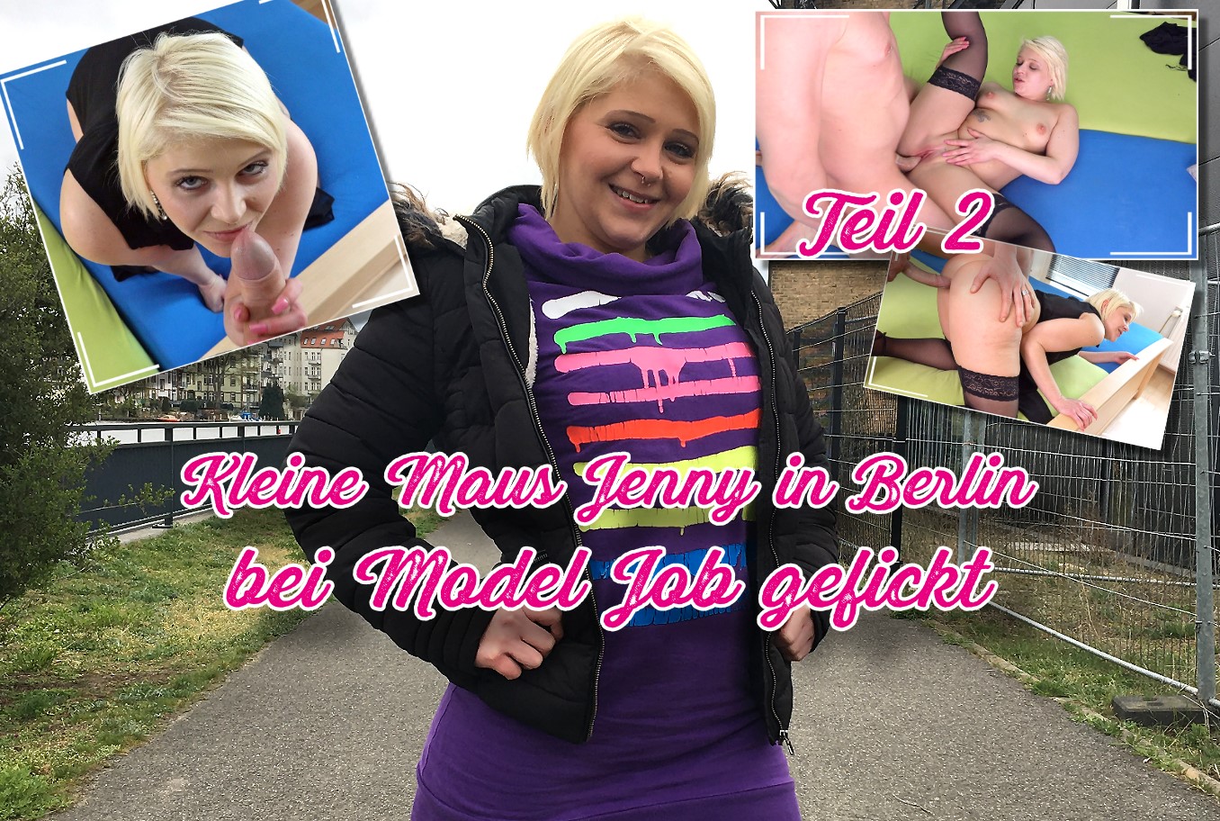 Kleine Maus Jenny in Berlin bei Model Job gefickt Teil 2 Ich sah sie hier in Berlin und sprach sie direkt an. So erzählte ich ihr von meiner Model-Agentur und das ich neue Gesichter suche. Aber sie konnte sich so gar nicht überzeugen lassen. Aber ich gab nicht auf und irgendwann konnte ich sie doch überzeugen. Nach den ersten Bildern gingen wir zu mir um den nasskalten Wetter zu entfliehen. Bei mir angekommen legte ich ihr ein paar Outfits raus so sie sich direkt etwas freizügiges raus suchte. Nun wusste ich, dass es in die richtige Richtung läuft. Und nach ein paar weiteren Bildern kam was kommen musste. Sie packte mein bestes Stück aus, und nachdem er schön hart war durfte ich einfahren. Richtig krass wie eng diese kleine Maus war und trotzdem trieben wir es knapp eine halbe Stunde. Das finale bekam sie sins Gesicht mit einem Lächeln.