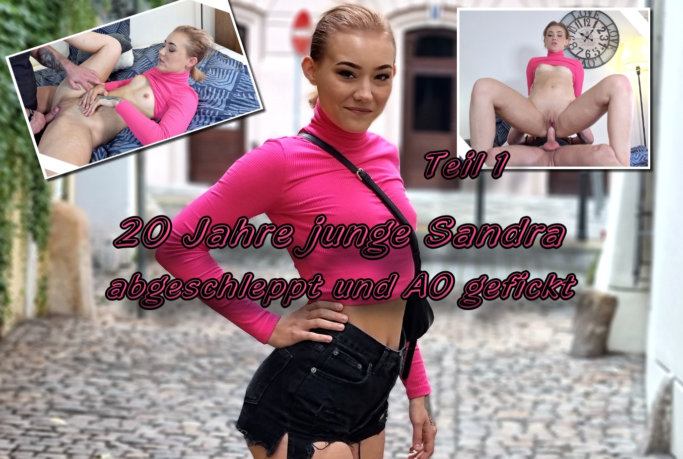 20 Jahre junge Sandra abgeschleppt und AO gefickt Teil 1 Nach ungefähr 40 Minuten hier in Prag und ein paar Absagen kam ich mit einer jungen Dame ins Gespräch. Sie war wirklich super schlank. Und nach anfänglichen bedenken von ihr konnte ich sie überzeuge. Sie wollte mit in meine Agentur. Und nach einigen Bilder an Ort und Stelle ging wir in mein Apartment. Dort angekommen wurde sie immer freizügiger. Und als Sandra nur noch in Unterwäsche vor mir saß ging alles ganz schnell. Nachdem ich mein Ding raus geholt und sie es schön hart gelutscht hat durfte ich ihn blank rein stecken. Und das merkte ich direkt das sie nicht nur super schlank sondern auch eng war. Und so vögelten wir in mehreren Stellungen bis ich es nicht mehr halten konnte.