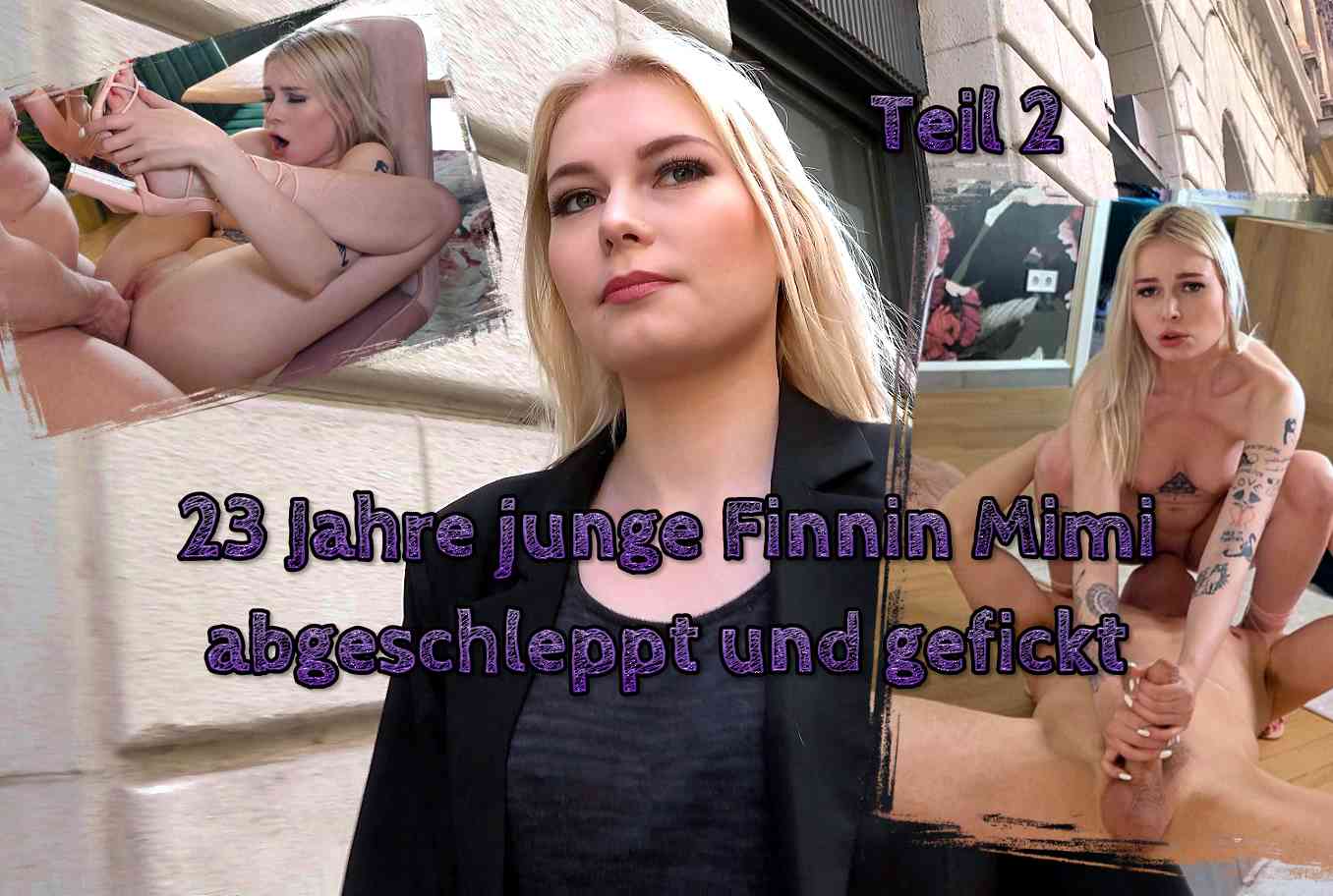 23 Jahre junge Finnin Mimi abgeschleppt und gefickt Teil 2 Ich sah die 23 Jahre junge blonde Mimi aus Finnland direkt nähe Flaniermeile hier in Budapest. Nach ein paar herben Abfuhren wagte ich es bei ihr erneut. Und nach anfänglichen zögern kamen wir ins Gespräch. So konnte ich sie von meiner Agentur für Model überzeugen. Und nach ein paar Bildern beschlossen wir direkt zu mir zu gehen. Bei mir angekommen machten wir den Fragebogen. Danach wurden die Bilder immer freizügiger. Und bald stand sie im Body vor mir. Schnell merkte sie meine Reaktion im Zentrum. Nachdem sie das mit einem Lächeln und Griff nach vorne quittierte kam eins zum anderen. Und so durfte ich ohne Kondom einfahren nach einem geilen Blowjob. Und so benutzen wir die ganze Wohnung für unseren Spaß. Mit dem massigen finale direkt in ihr Gesicht.