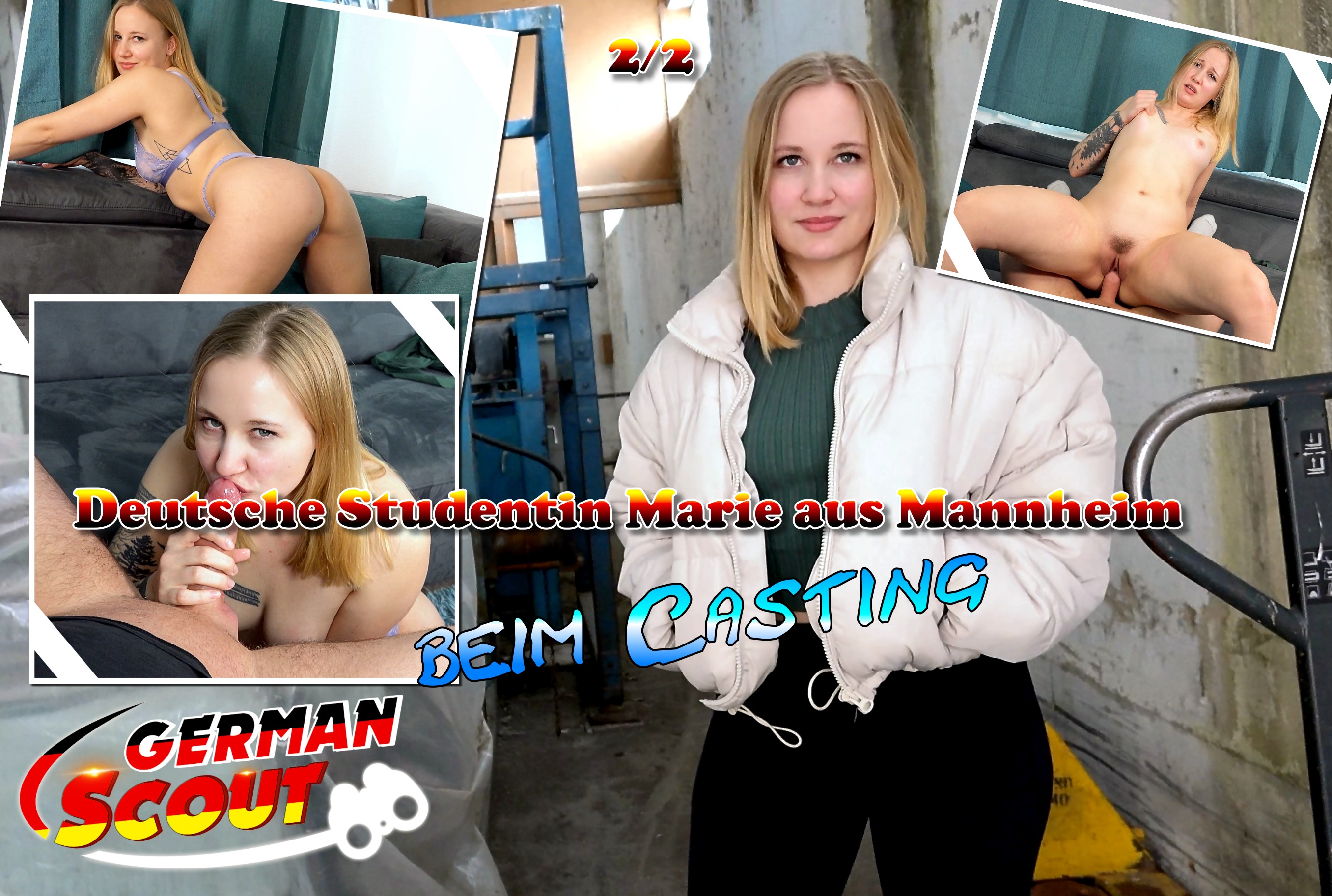 Deutsche Studentin Marie aus Mannheim beim Casting Teil 2 Gegen Mittag beschloss ich den Tipp den ich bekommen habe zu folgen. Ich besuchte die 26 Jahre junge Studentin einfach auf Arbeit. Einem Bauernhof in Mannheim. Sie war heftig überrascht, aber ich konnte sie schnell locker machen. Und so war sie schnell von einem Casting mit mir überzeugt. Nach ein paar Bildern dort, ging es ins Hotel. Im Hotel angekommen stand sie bald in Lila Unterwäsche vor mir. Und nach ein Paar Bilder fing sie einfach an zu lutschen. Richtig tief schob sie sich mein Ding in den Rachen. Danach durfte ich blank reinstecken. Sie war so geil, dass sie mehrfach squirtete. Ihre Augen verdreht sie bei jedem heftigen Orgasmus. Und am Ende spritze ich ihr die ganze Ladung auf die Titten.