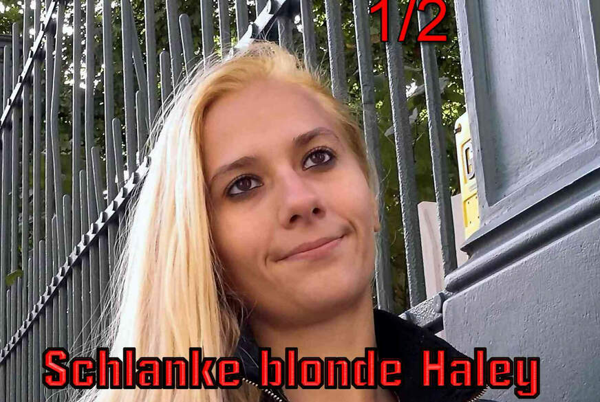 Schlanke blonde Haley bei Straßen Casting A* g*****t Teil 1 von German-Scout