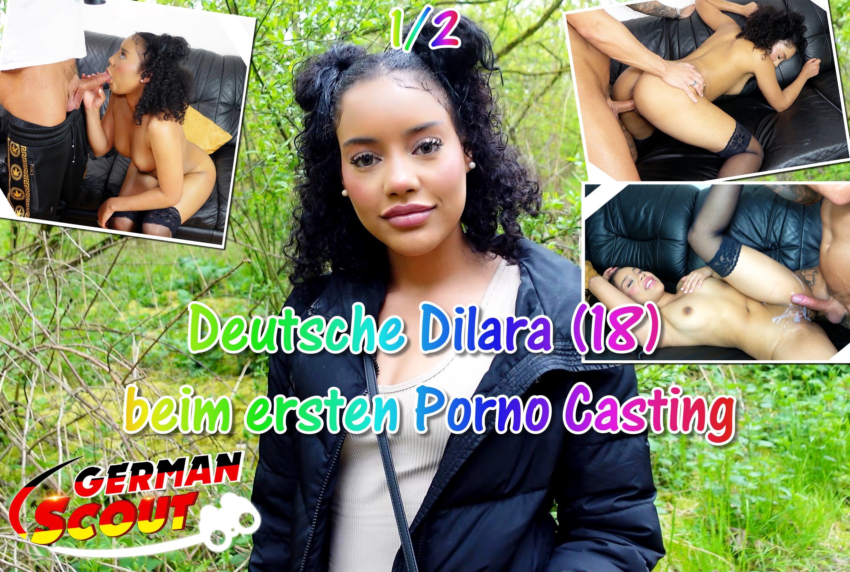 German Scout - Deutsche Dilara beim ersten Porno Casting Teil 1 Nach gut 3 Stunden hier in Berlin hatte ich dann Glück. Ich kam mit einer süßen 18 Jahre jungen Stuttgarterin in Gespräch. Ihre Eltern waren Dominikaner, deswegen war ihr Teint sehr aufregend. Ich konnte sie schnell vor ein paar Bilder überzeugen. Danach ging es direkt zu mir in die Wohnung. Schüchtern war sie nicht im Gegenteil eher etwas frech, aber das gefiel mir sehr. Bei mir angekommen stand sie bald in schwarzen Strapsen vor mir. Und sie war wirklich perfekt und ich setzte alles auf eine Karte und fasste sie an. Sie lächelte direkt und nahm mein bestes Stück in den Mund. Danach durfte ich blank in ihr enges Loch. Und es schien ihr zu gefallen denn mit heftigen Augenrollen spritze sie heftig ab. Danach machte ich direkt weiter und kam auf ihre kleine Fotze.