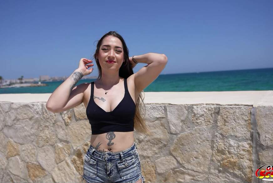 GERMAN SCOUT - Latina Melania Dark mit vielen Tattoos beim Casting AO g*****t Teil 1 von German-Scout