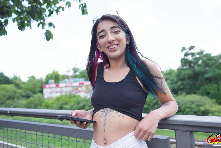 German-Scout: GERMAN SCOUT - Zarte Latina Lunita Galactica in Berlin beim ersten Casting AO g*****t Teil 1