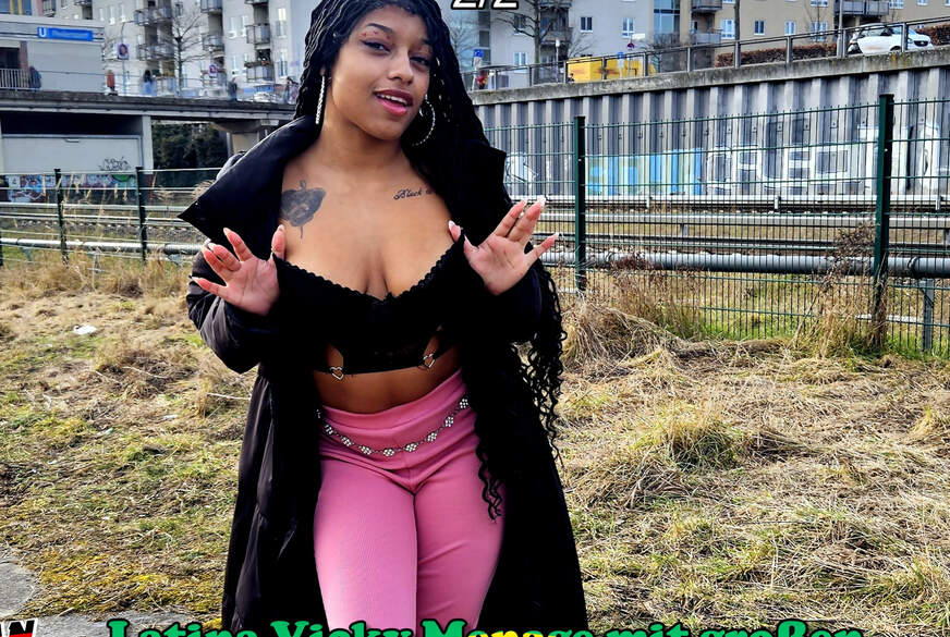 German-Scout: GERMAN SCOUT - Latina Vicky Menage mit großen Naturtitten beim Casting g*****t Teil 2