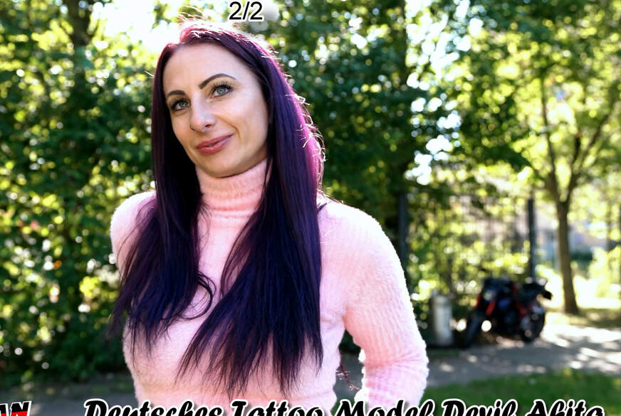 German-Scout: GERMAN SCOUT - Deutsches Tattoo Model Devil Akita beim ersten Porno Casting AO g*****t Teil 2