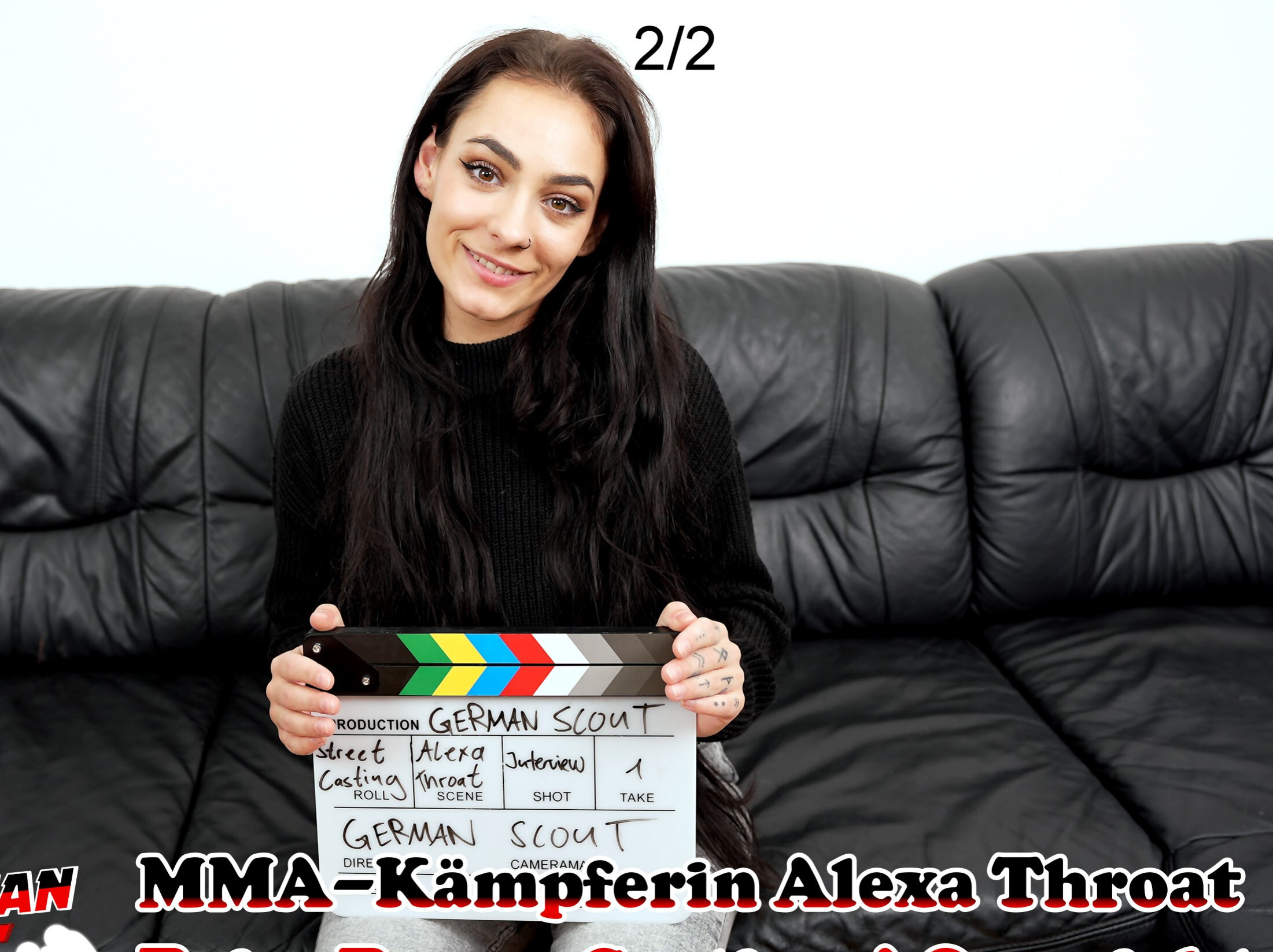 Schlanke Figur und lange schwarze Haare bis zum Po. Das erkannte ich natürlich sofort, aber die Überraschung sollte noch folgen. Im kalten Berlin kam ich mit dieser 25-Jährigen ins Gespräch. Sie ist Visagistin und MMA-Kämpferin, was mich schon mal anständig werden ließ. Zumindest am Anfang. Ich durfte ein paar Bilder von ihr machen und wir beschlossen zu mir in die Wohnung zu gehen. Dort angekommen war sie bald in rosa Unterwäsche vor ihr und ich konnte ihre vielen Tattoos und perfekt Körper sehen. Schnell wurde sie locker, aber zierte sich noch wegen ihrem Freund. Aber das war dann schnell weggeblasen, als ich mein Ding rausholte. Danach durfte ich blank rein und ihre langen Schamlippen und rosa Schamhaare umschlossen ihr perfekt. So ging es richtig ab und bald bekam sie meine ganze Ladung ins hübsche Gesicht.