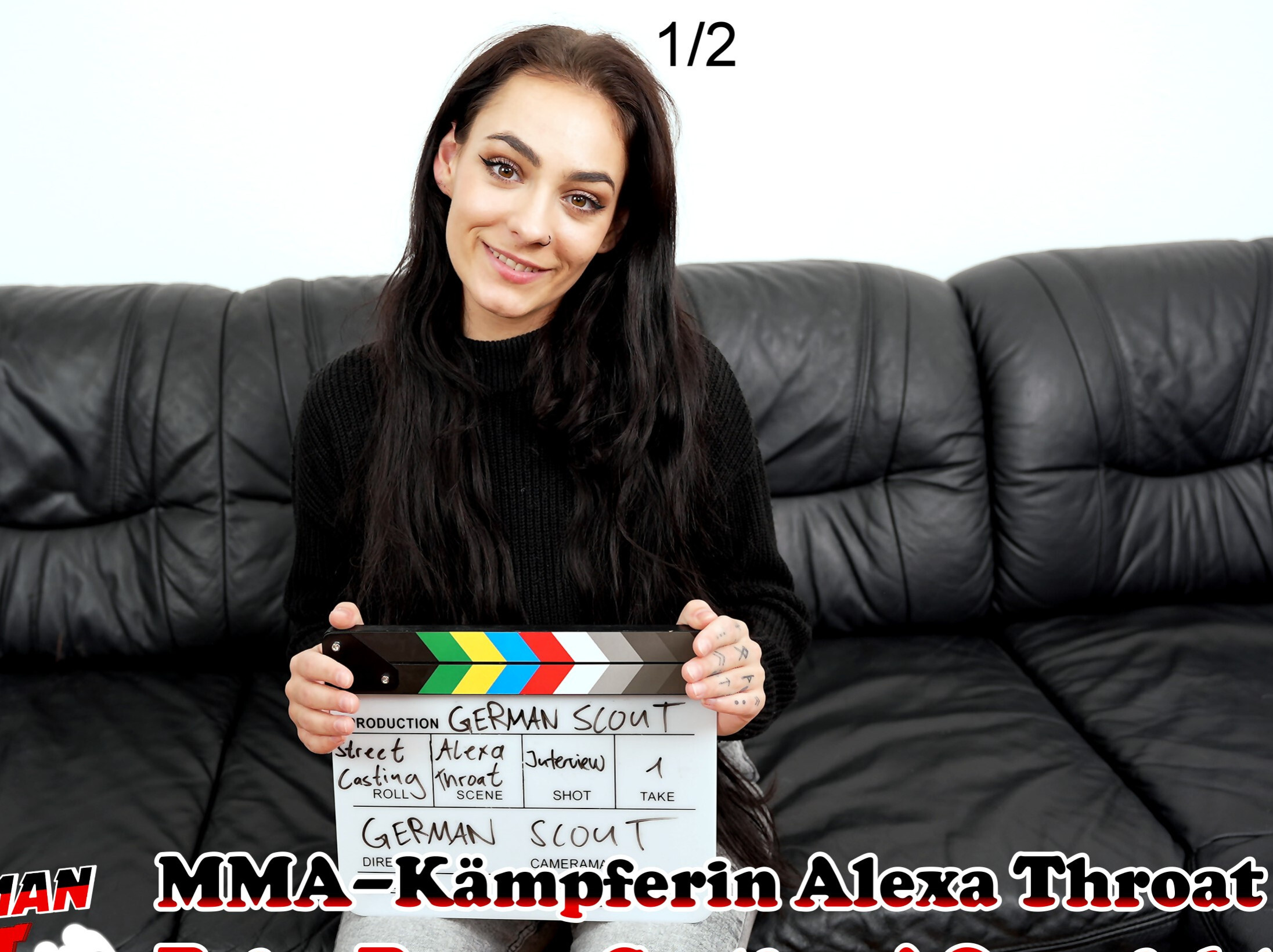 Schlanke Figur und lange schwarze Haare bis zum Po. Das erkannte ich natürlich sofort, aber die Überraschung sollte noch folgen. Im kalten Berlin kam ich mit dieser 25-Jährigen ins Gespräch. Sie ist Visagistin und MMA-Kämpferin, was mich schon mal anständig werden ließ. Zumindest am Anfang. Ich durfte ein paar Bilder von ihr machen und wir beschlossen zu mir in die Wohnung zu gehen. Dort angekommen war sie bald in rosa Unterwäsche vor ihr und ich konnte ihre vielen Tattoos und perfekt Körper sehen. Schnell wurde sie locker, aber zierte sich noch wegen ihrem Freund. Aber das war dann schnell weggeblasen, als ich mein Ding rausholte. Danach durfte ich blank rein und ihre langen Schamlippen und rosa Schamhaare umschlossen ihr perfekt. So ging es richtig ab und bald bekam sie meine ganze Ladung ins hübsche Gesicht.