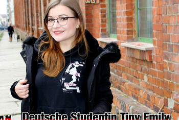 GERMAN SCOUT - Deutsche Studentin Tiny Emily beim Porno Casting AO g*****t Teil 1