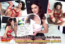 GERMAN SCOUT - Russin Luna Roulette bei ihrem ersten Porno Casting AO gefickt Teil 2 ab 25 Rasiert Frau-Mann Natur Nylons Unterwäsche Fingern Masturbieren AO Creampie Ausgenutzt Fremder Blowjob Cumshot Nahaufnahme POV Doggystyle Löffelchen Missionar Reiten Gespreitzte Muschi Posing Extremes Stöhnen 