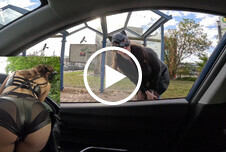 BILLIGE Squirtfotze! Outdoor ABGESCHLEPPT, aus dem Auto vom fremden EXTREM ABGESQU