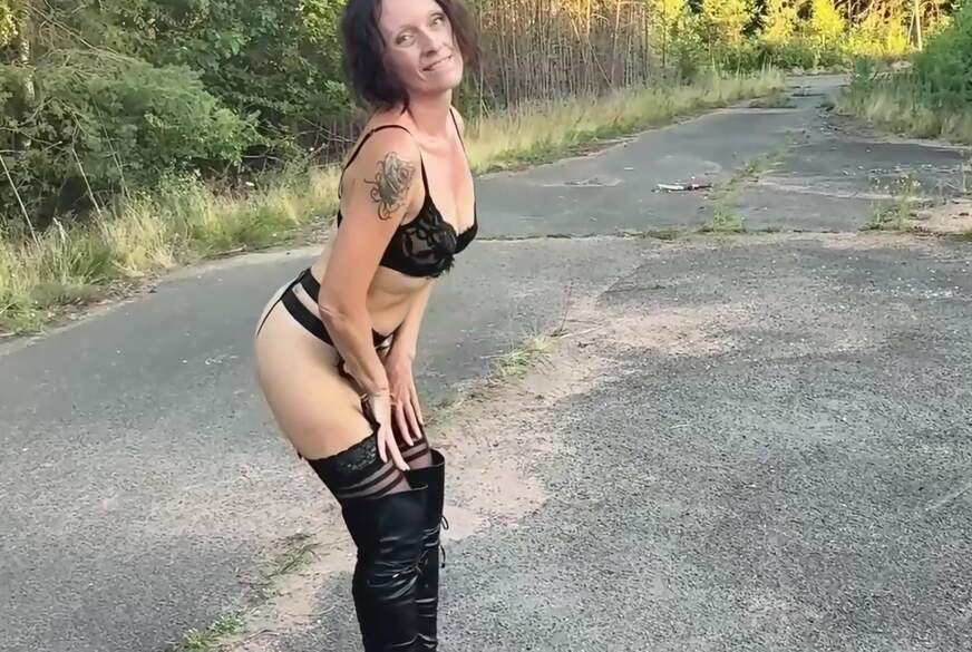 Eleganter Walk in Leder-Highheels . Outdoor Boots Style von Zora-Enn pic2